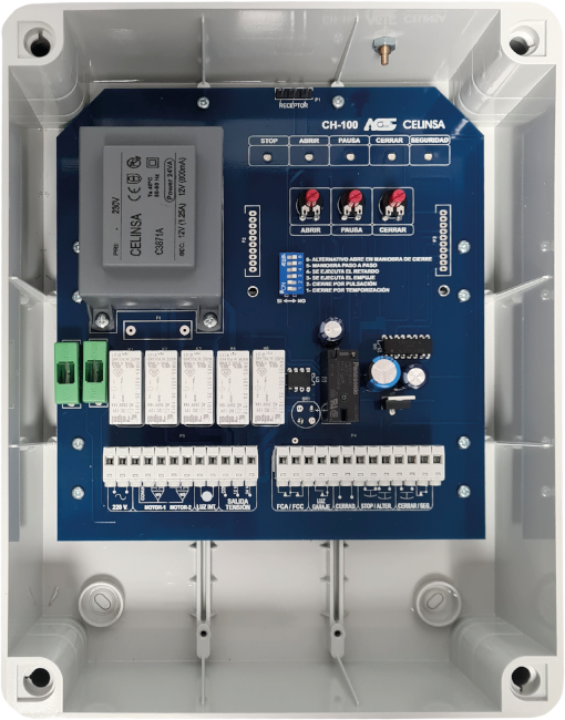 Cuadro de control celinsa para puertas batientes 2 hojas 220VCH-100