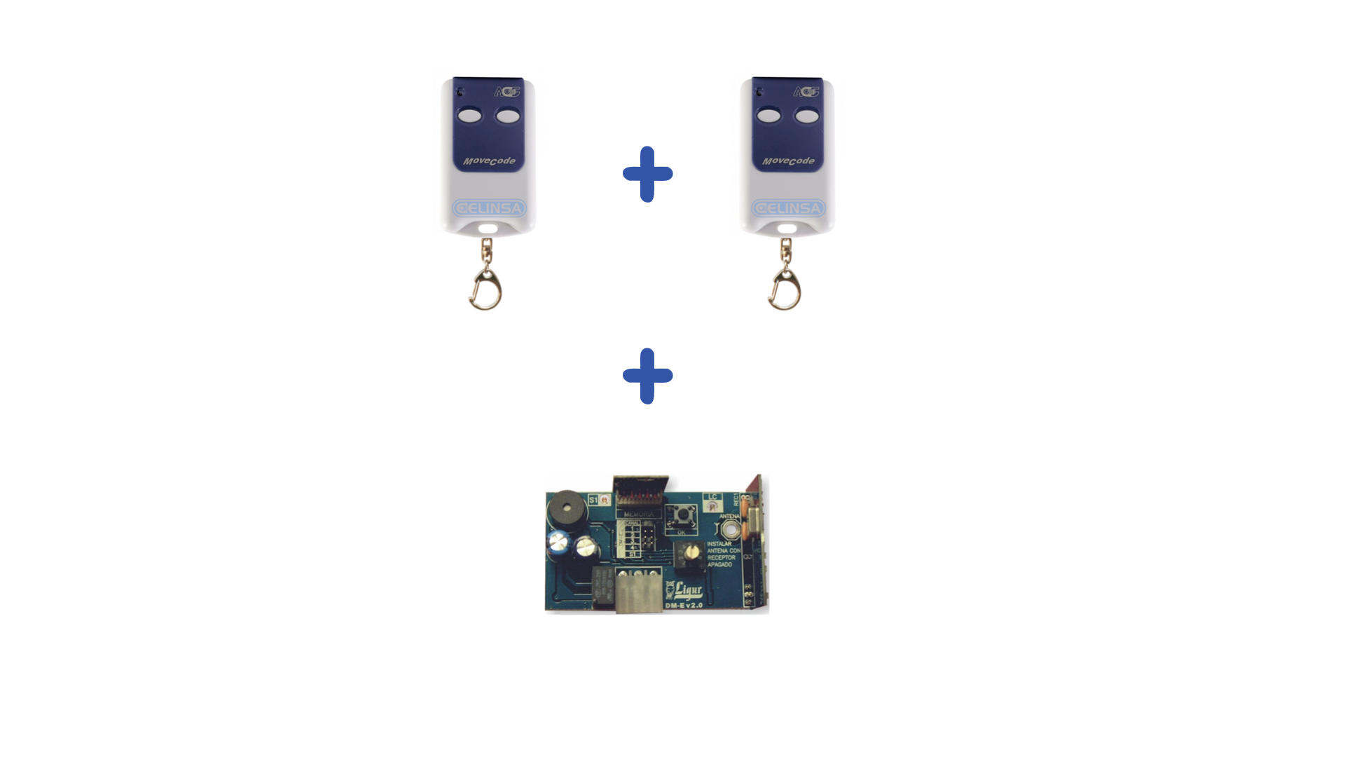 Kit 2 telemandos 1 receptor dme CELINSA